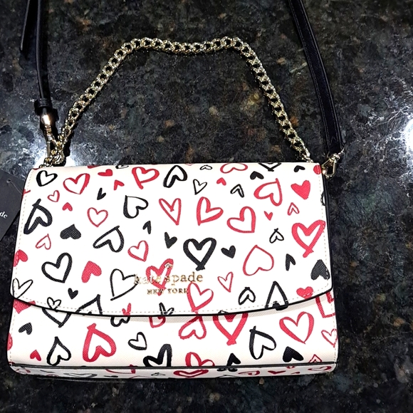 kate spade Handbags - Kate spade convertible crossbody scribble hearts BNWT